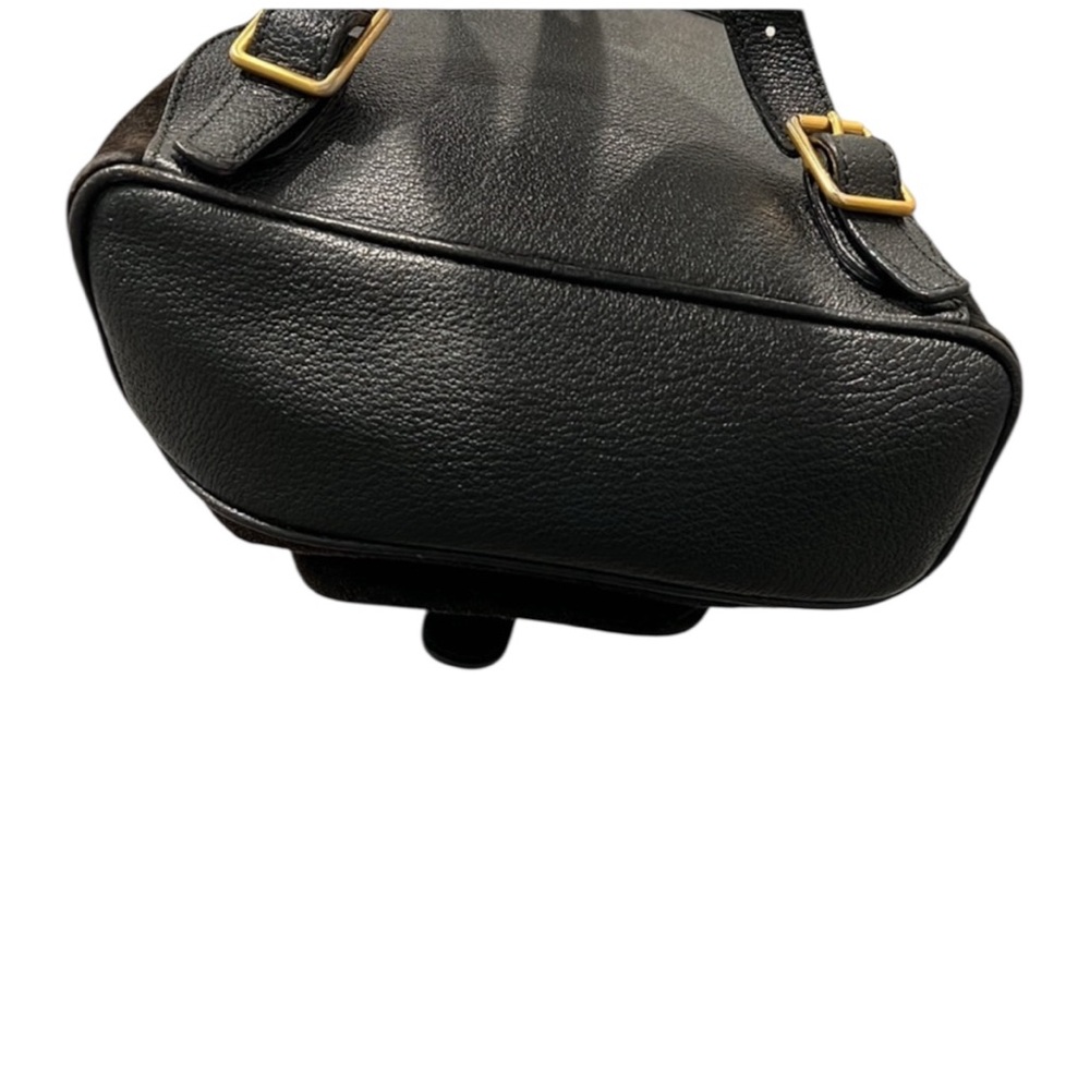 Gucci Mini Bamboo Backpack in Black Suede with COA EUC - Picture 8 of 17